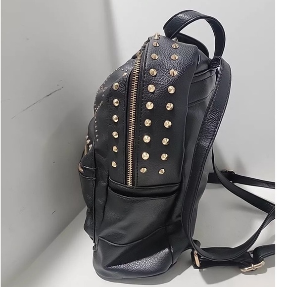BEBE - Mini Faux Leather Backpack with gold studs - Picture 3 of 9